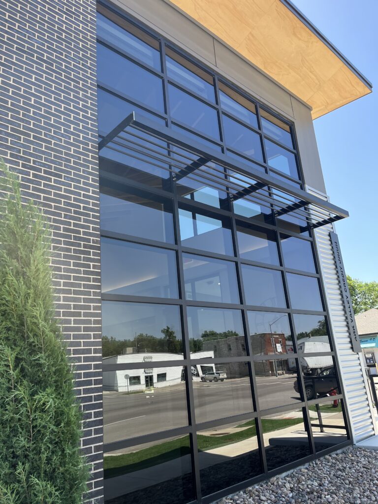 custom commercial sun shade glass curtain wall wichita ks