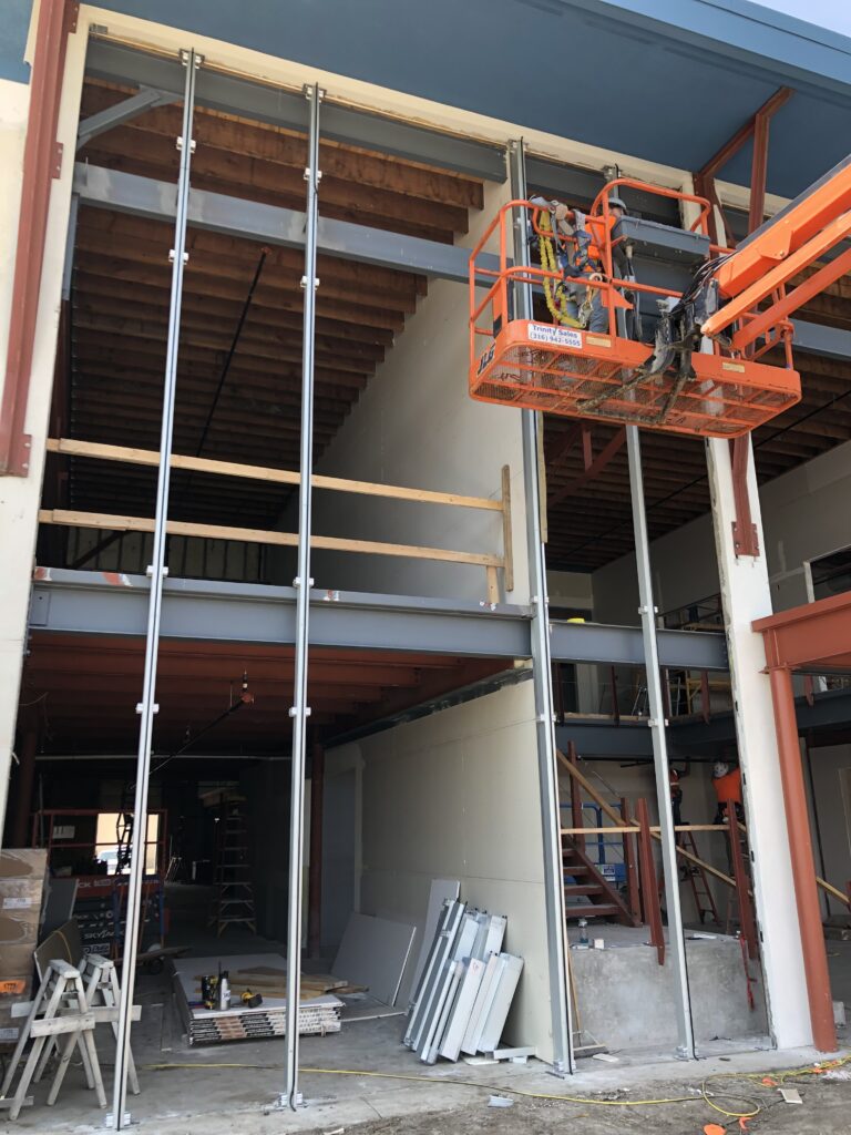 commercial glass design build multi level curtain wall system