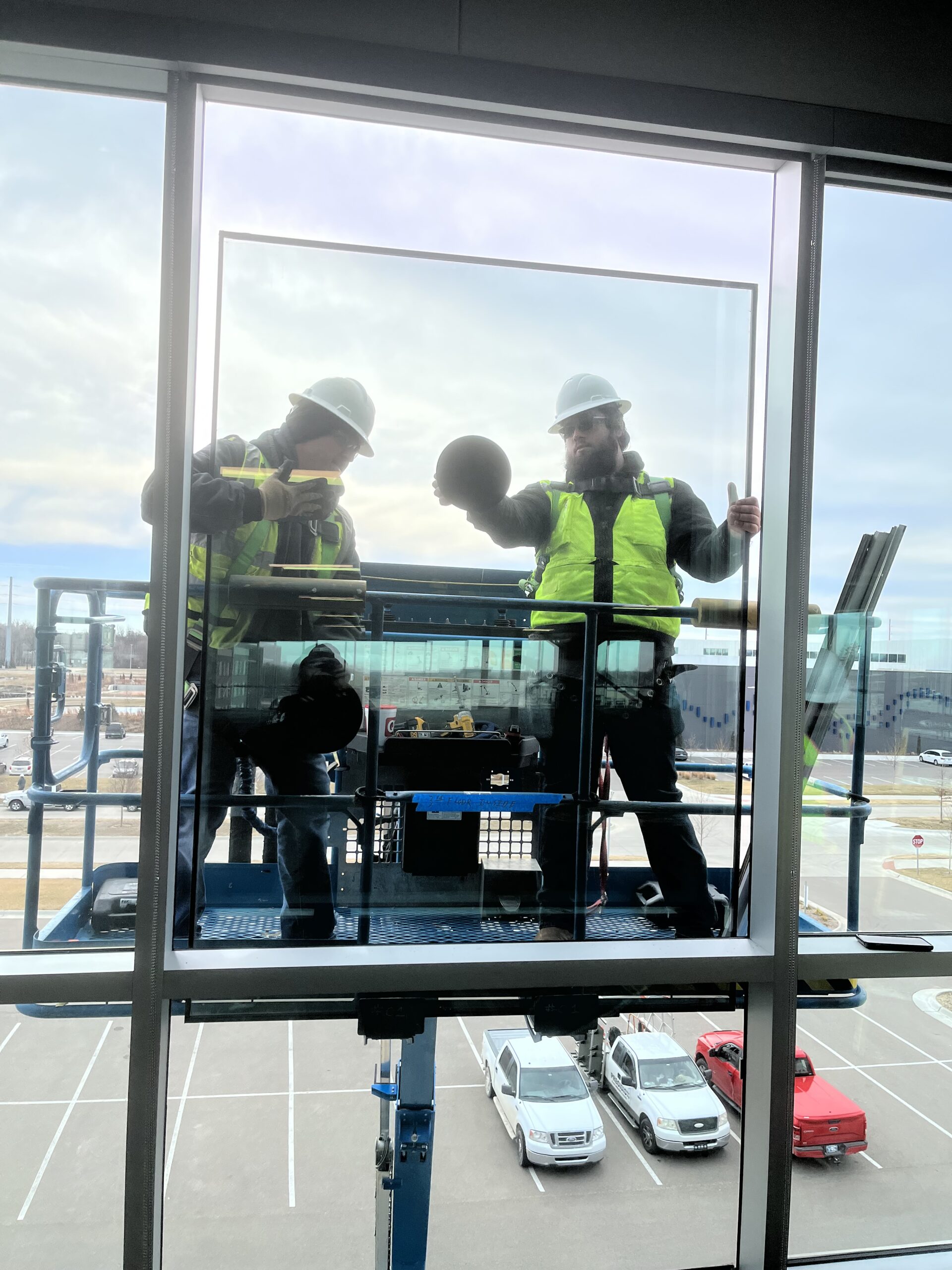 aerial glazing commercial glass replacement remodel scaled wichita ks